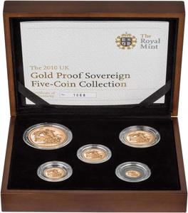 United Kingdom / The 2010 United Kingdom Gold Proof Sovereign Five Coin Collection - photo
