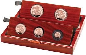 United Kingdom / The Coronation of His Majesty King Charles III Sovereign 2023 Five-Coin Gold Proof Set - photo
