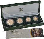 The 2006 United Kingdom Gold Proof Four Coin  Sovereign Collection: Photo 2006 Gold Proof Sovereign Four-Coin Set