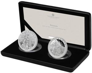 United Kingdom / Britannia 2025 UK Two-Coin Silver Proof Set - photo