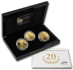 American Eagle 20th Anniversary Gold Coin Set: Photo 2006-W 3-Coin American Gold Eagle Anniversary Set (w/Box & COA)