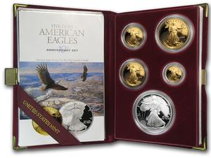 United States / Five Coin American Eagles 10th Anniversary Set (1995) - photo