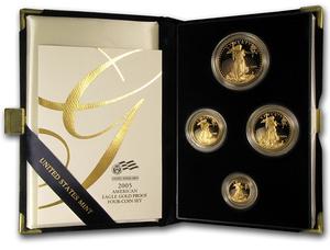 United States / 2005 American Eagle Gold Proof Four-Coin Set - photo