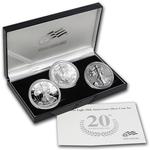 American Eagle 20th Anniversary Silver Coin Set: Photo 2006-W 3-Coin Proof Silver Eagle Set - 20th Anniversary
